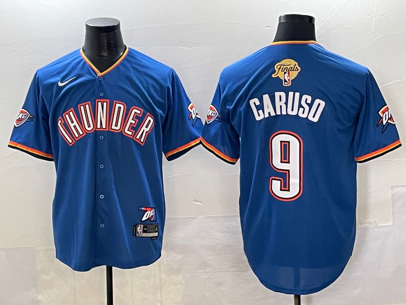 Men 2025 Oklahoma City Thunder #9 Caruso Blue Nike Joint Name NBA Jersey style 4->oklahoma city thunder->NBA Jersey